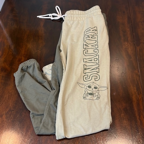 Star Wars Pants - Star Wars Baby Yoda Colorblock Sweatpants “SNACKER”